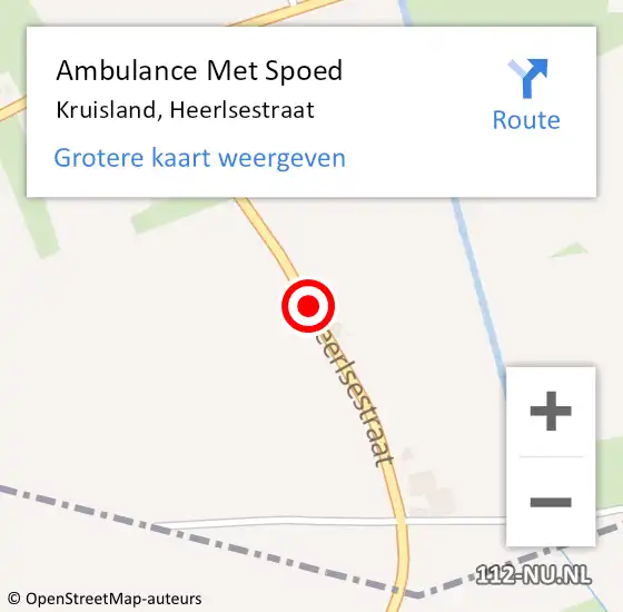 Locatie op kaart van de 112 melding: Ambulance Met Spoed Naar Kruisland, Heerlsestraat op 23 april 2018 12:04