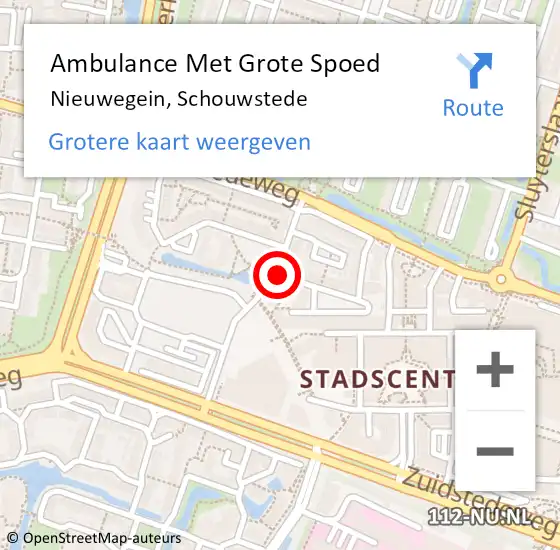 Locatie op kaart van de 112 melding: Ambulance Met Grote Spoed Naar Nieuwegein, Schouwstede op 23 april 2018 15:44