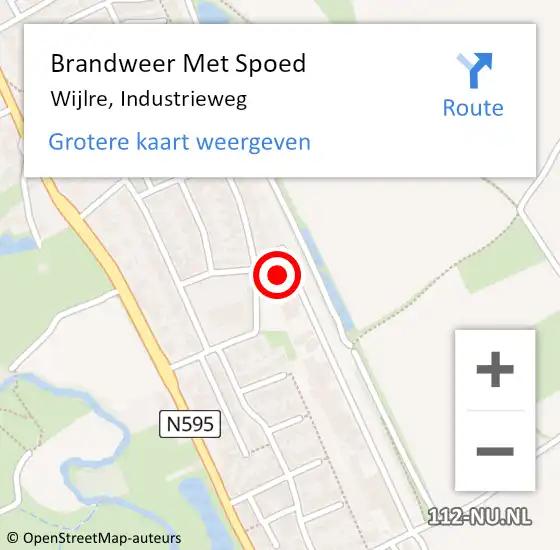 Locatie op kaart van de 112 melding: Brandweer Met Spoed Naar Wijlre, Industrieweg op 23 april 2018 18:23