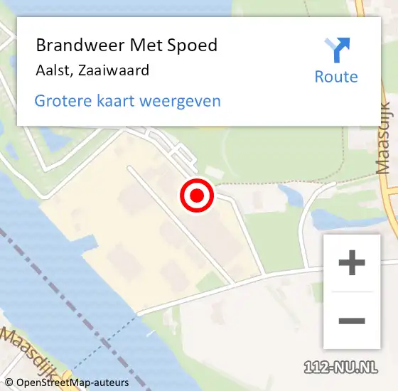 Locatie op kaart van de 112 melding: Brandweer Met Spoed Naar Aalst, Zaaiwaard op 24 april 2018 08:36