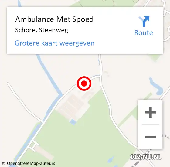 Locatie op kaart van de 112 melding: Ambulance Met Spoed Naar Schore, Steenweg op 24 april 2018 17:20