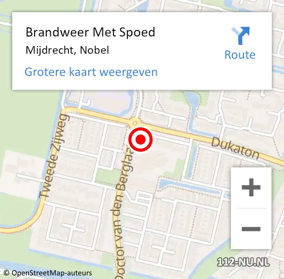 Locatie op kaart van de 112 melding: Brandweer Met Spoed Naar Mijdrecht, Nobel op 25 april 2018 06:36