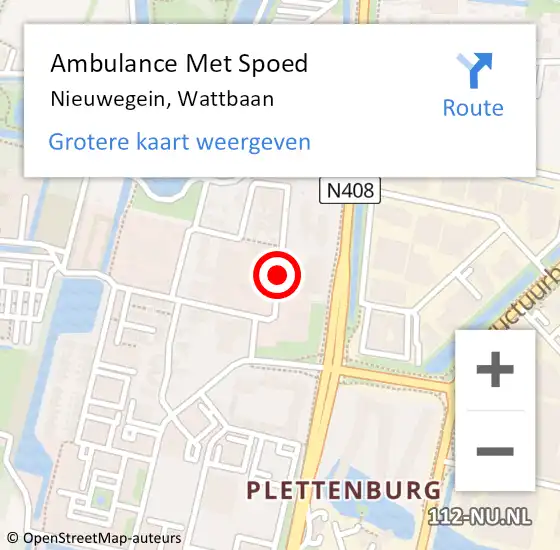 Locatie op kaart van de 112 melding: Ambulance Met Spoed Naar Nieuwegein, Wattbaan op 26 april 2018 13:14