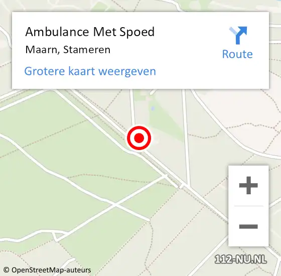 Locatie op kaart van de 112 melding: Ambulance Met Spoed Naar Maarn, Stameren op 26 april 2018 16:17