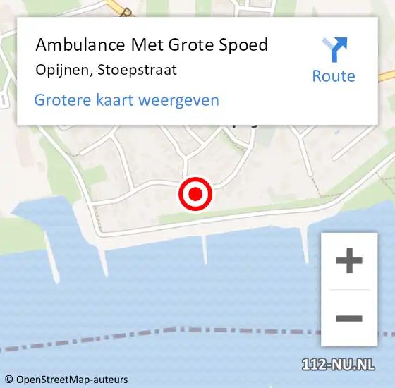 Locatie op kaart van de 112 melding: Ambulance Met Grote Spoed Naar Opijnen, Stoepstraat op 26 april 2018 19:29