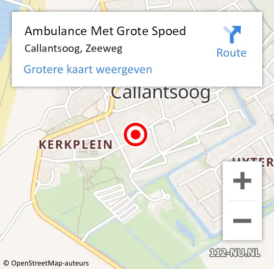 Locatie op kaart van de 112 melding: Ambulance Met Grote Spoed Naar Callantsoog, Zeeweg op 27 april 2018 00:12