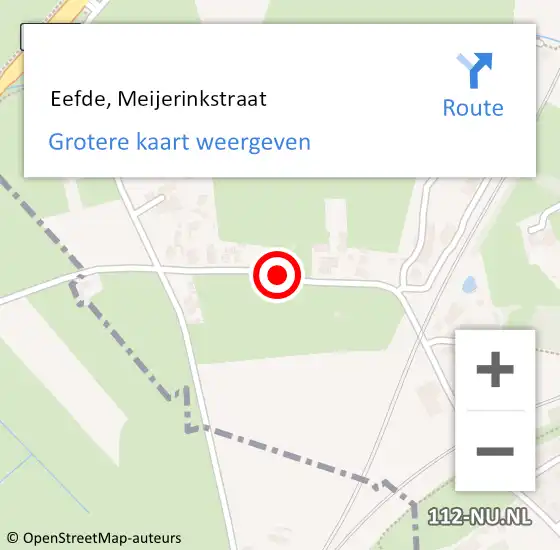 Locatie op kaart van de 112 melding:  Eefde, Meijerinkstraat op 27 april 2018 08:42
