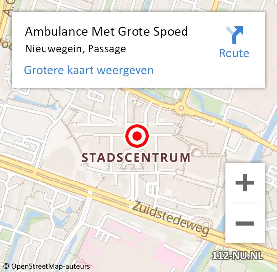 Locatie op kaart van de 112 melding: Ambulance Met Grote Spoed Naar Nieuwegein, Passage op 27 april 2018 10:43