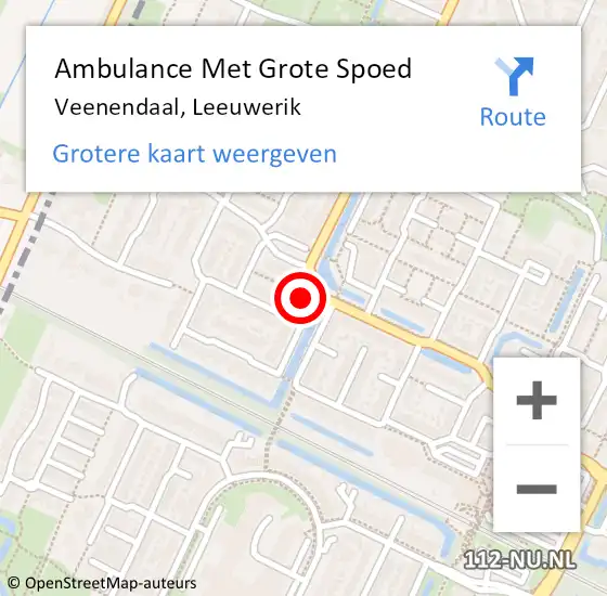 Locatie op kaart van de 112 melding: Ambulance Met Grote Spoed Naar Veenendaal, Leeuwerik op 27 april 2018 11:46