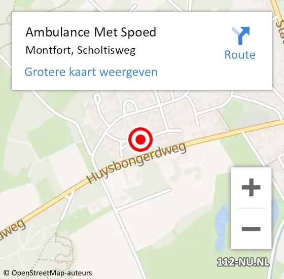 Locatie op kaart van de 112 melding: Ambulance Met Spoed Naar Montfort, Scholtisweg op 28 april 2018 04:22