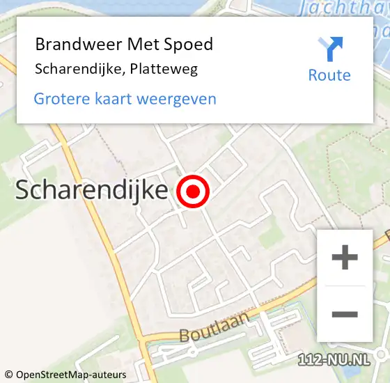 Locatie op kaart van de 112 melding: Brandweer Met Spoed Naar Scharendijke, Platteweg op 28 april 2018 07:12