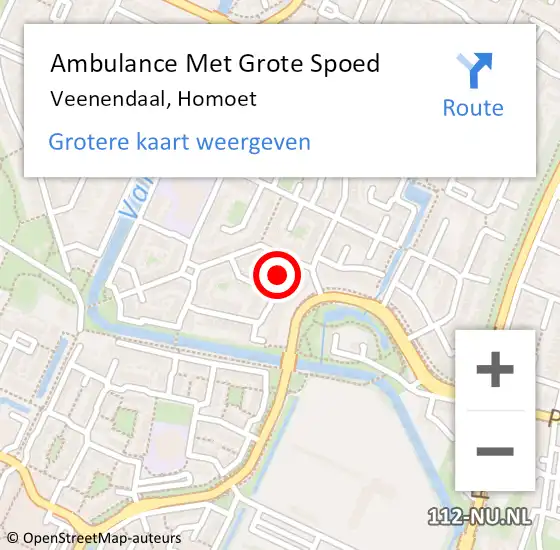Locatie op kaart van de 112 melding: Ambulance Met Grote Spoed Naar Veenendaal, Homoet op 28 april 2018 11:15