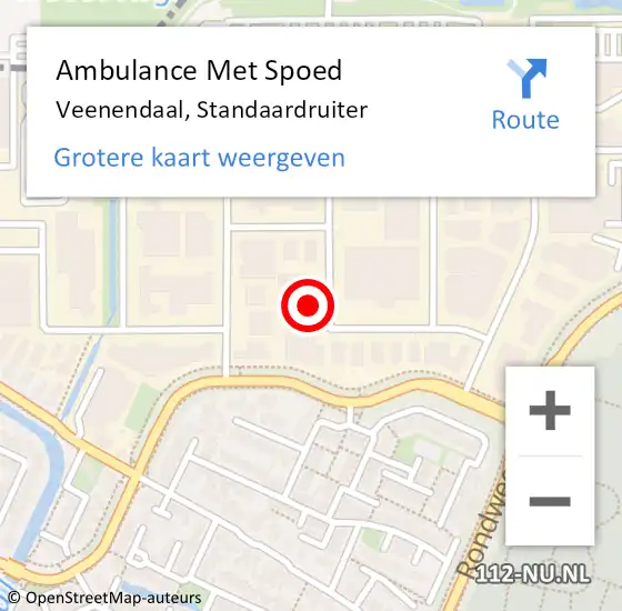 Locatie op kaart van de 112 melding: Ambulance Met Spoed Naar Veenendaal, Standaardruiter op 28 april 2018 18:53