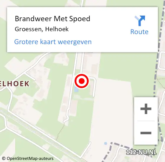 Locatie op kaart van de 112 melding: Brandweer Met Spoed Naar Groessen, Helhoek op 28 april 2018 19:04