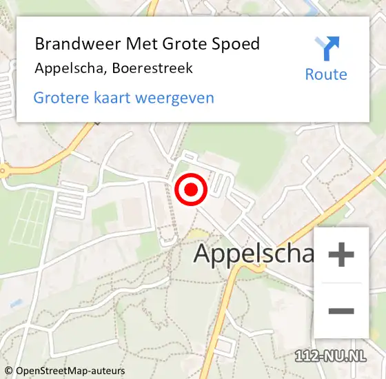 Locatie op kaart van de 112 melding: Brandweer Met Grote Spoed Naar Appelscha, Boerestreek op 29 april 2018 03:44