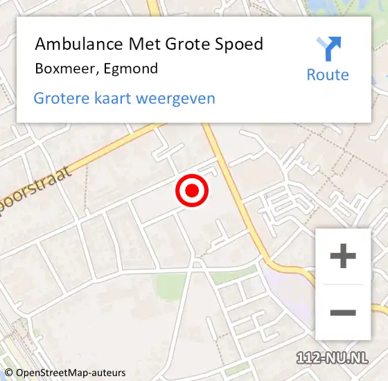 Locatie op kaart van de 112 melding: Ambulance Met Grote Spoed Naar Boxmeer, Egmond op 29 april 2018 11:16