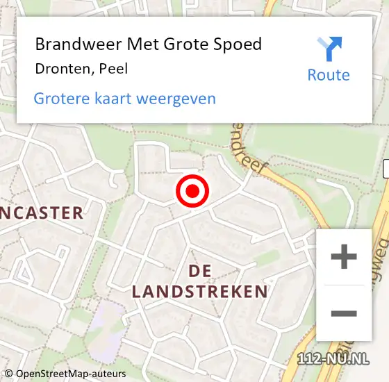 Locatie op kaart van de 112 melding: Brandweer Met Grote Spoed Naar Dronten, Peel op 29 april 2018 19:39