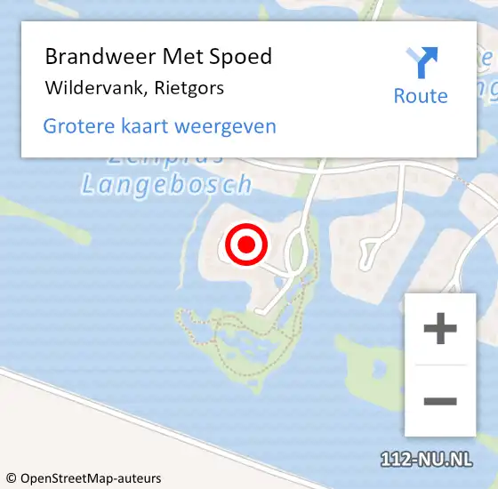 Locatie op kaart van de 112 melding: Brandweer Met Spoed Naar Wildervank, Rietgors op 30 april 2018 13:01