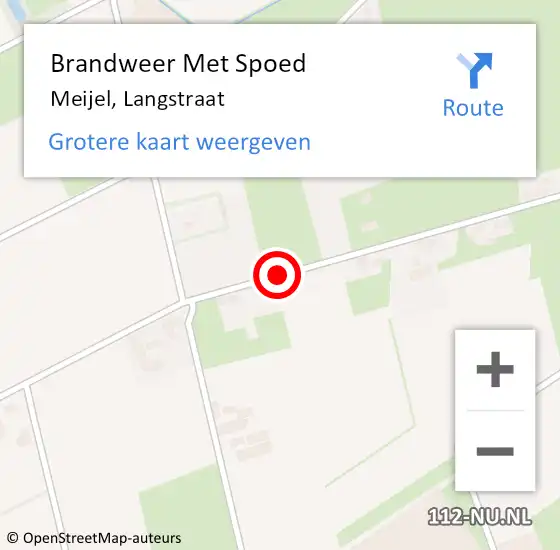 Locatie op kaart van de 112 melding: Brandweer Met Spoed Naar Meijel, Langstraat op 30 april 2018 15:24