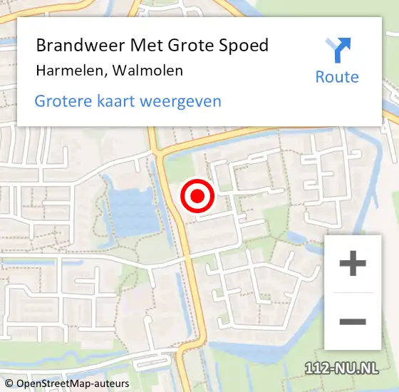 Locatie op kaart van de 112 melding: Brandweer Met Grote Spoed Naar Harmelen, Walmolen op 1 mei 2018 08:40