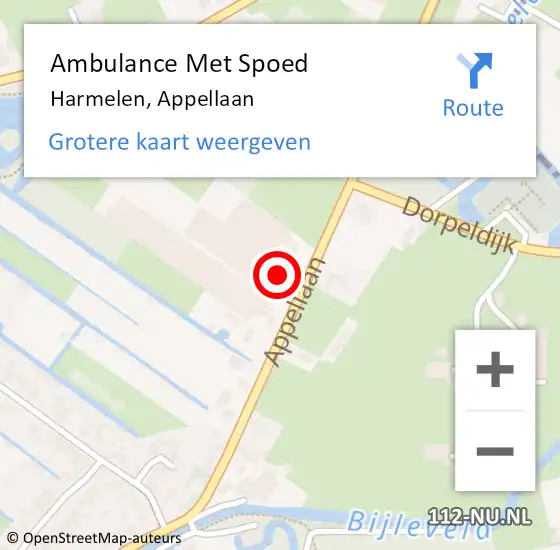 Locatie op kaart van de 112 melding: Ambulance Met Spoed Naar Harmelen, Appellaan op 1 mei 2018 16:14