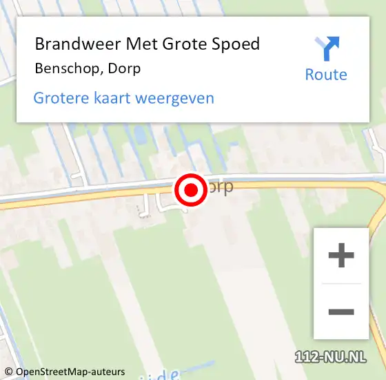 Locatie op kaart van de 112 melding: Brandweer Met Grote Spoed Naar Benschop, Dorp op 1 mei 2018 16:48