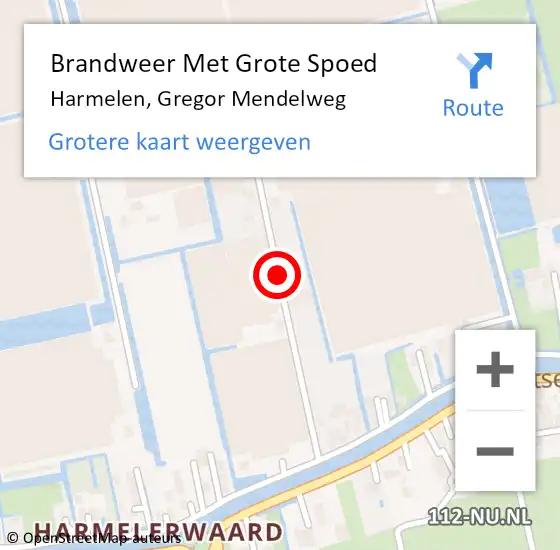 Locatie op kaart van de 112 melding: Brandweer Met Grote Spoed Naar Harmelen, Gregor Mendelweg op 1 mei 2018 18:35