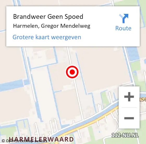 Locatie op kaart van de 112 melding: Brandweer Geen Spoed Naar Harmelen, Gregor Mendelweg op 1 mei 2018 19:08