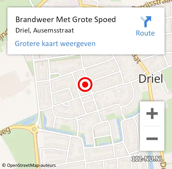 Locatie op kaart van de 112 melding: Brandweer Met Grote Spoed Naar Driel, Ausemsstraat op 1 mei 2018 19:11