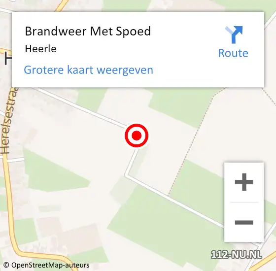 Locatie op kaart van de 112 melding: Brandweer Met Spoed Naar Heerle op 1 mei 2018 19:59