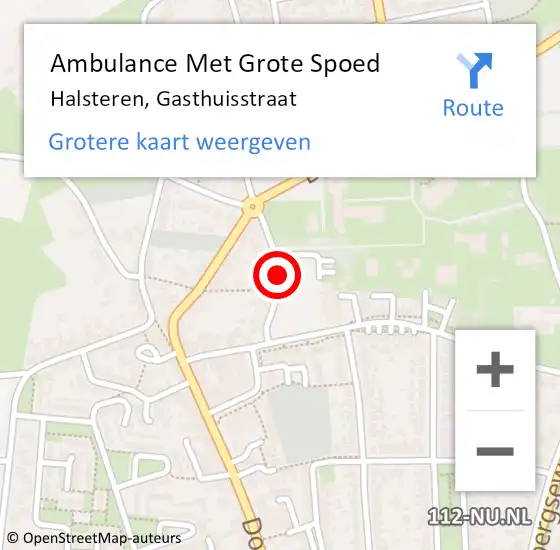Locatie op kaart van de 112 melding: Ambulance Met Grote Spoed Naar Halsteren, Gasthuisstraat op 2 mei 2018 19:29
