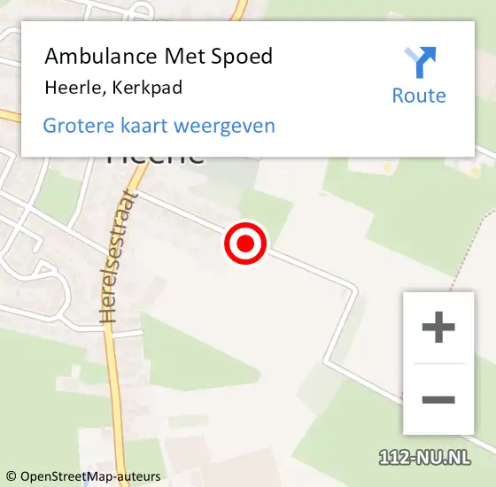 Locatie op kaart van de 112 melding: Ambulance Met Spoed Naar Heerle, Kerkpad op 3 mei 2018 04:27