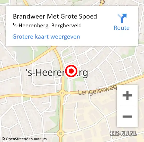 Locatie op kaart van de 112 melding: Brandweer Met Grote Spoed Naar 's-Heerenberg, Bergherveld op 3 mei 2018 13:09