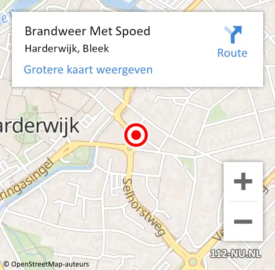 Locatie op kaart van de 112 melding: Brandweer Met Spoed Naar Harderwijk, Bleek op 3 mei 2018 13:57