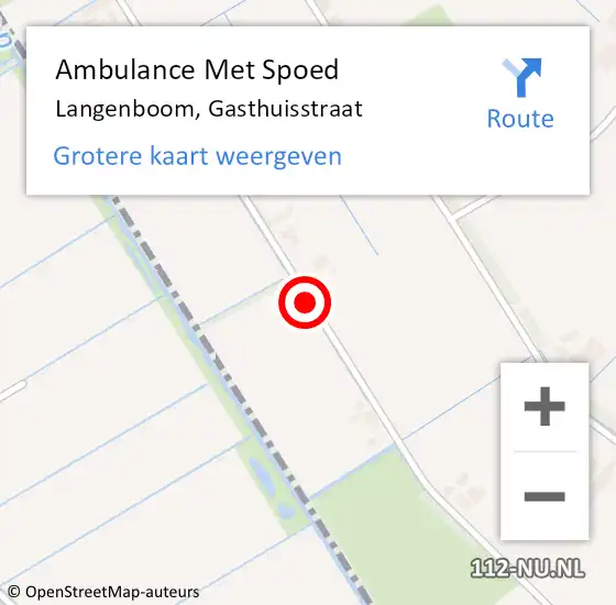 Locatie op kaart van de 112 melding: Ambulance Met Spoed Naar Langenboom, Gasthuisstraat op 3 mei 2018 15:26