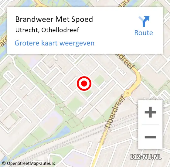 Locatie op kaart van de 112 melding: Brandweer Met Spoed Naar Utrecht, Othellodreef op 3 mei 2018 21:47
