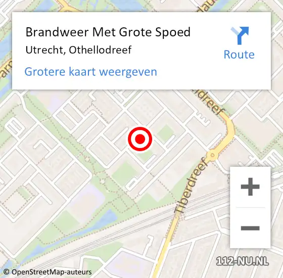 Locatie op kaart van de 112 melding: Brandweer Met Grote Spoed Naar Utrecht, Othellodreef op 3 mei 2018 21:48