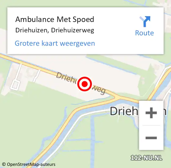 Locatie op kaart van de 112 melding: Ambulance Met Spoed Naar Driehuizen, Driehuizerweg op 4 mei 2018 11:44