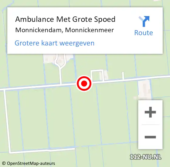 Locatie op kaart van de 112 melding: Ambulance Met Grote Spoed Naar Monnickendam, Monnickenmeer op 5 mei 2018 15:19