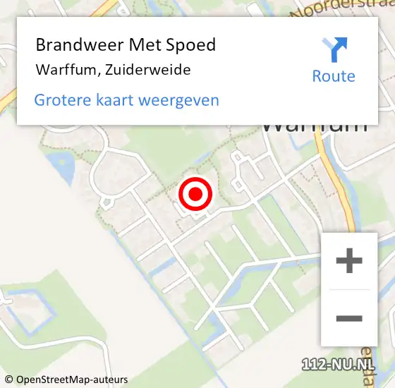 Locatie op kaart van de 112 melding: Brandweer Met Spoed Naar Warffum, Zuiderweide op 5 mei 2018 23:14