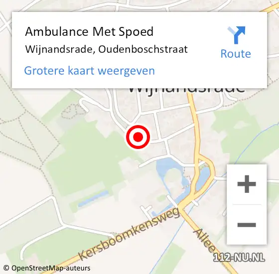 Locatie op kaart van de 112 melding: Ambulance Met Spoed Naar Wijnandsrade, Oudenboschstraat op 24 februari 2014 11:59