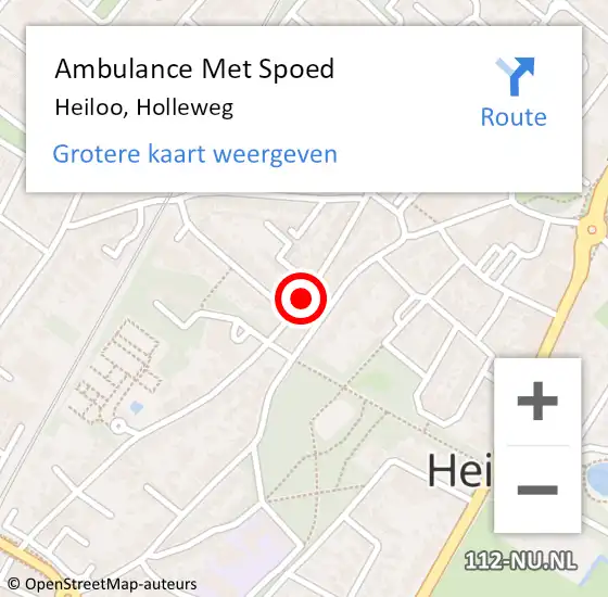 Locatie op kaart van de 112 melding: Ambulance Met Spoed Naar Heiloo, Holleweg op 6 mei 2018 10:33