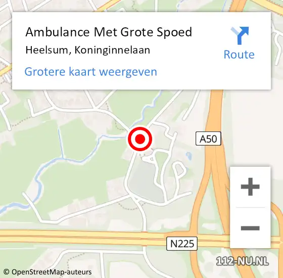 Locatie op kaart van de 112 melding: Ambulance Met Grote Spoed Naar Heelsum, Koninginnelaan op 6 mei 2018 12:30