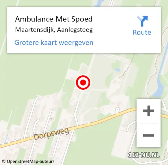 Locatie op kaart van de 112 melding: Ambulance Met Spoed Naar Maartensdijk, Aanlegsteeg op 6 mei 2018 14:50