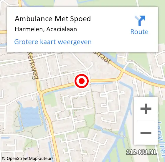 Locatie op kaart van de 112 melding: Ambulance Met Spoed Naar Harmelen, Acacialaan op 6 mei 2018 17:18