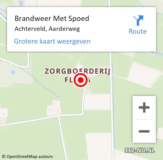 Locatie op kaart van de 112 melding: Brandweer Met Spoed Naar Achterveld, Aarderweg op 6 mei 2018 20:01