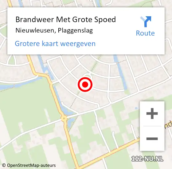 Locatie op kaart van de 112 melding: Brandweer Met Grote Spoed Naar Nieuwleusen, Plaggenslag op 7 mei 2018 10:55