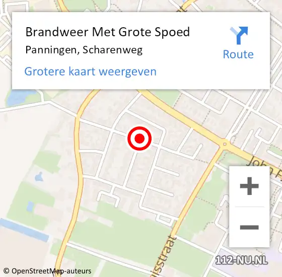 Locatie op kaart van de 112 melding: Brandweer Met Grote Spoed Naar Panningen, Scharenweg op 7 mei 2018 19:02