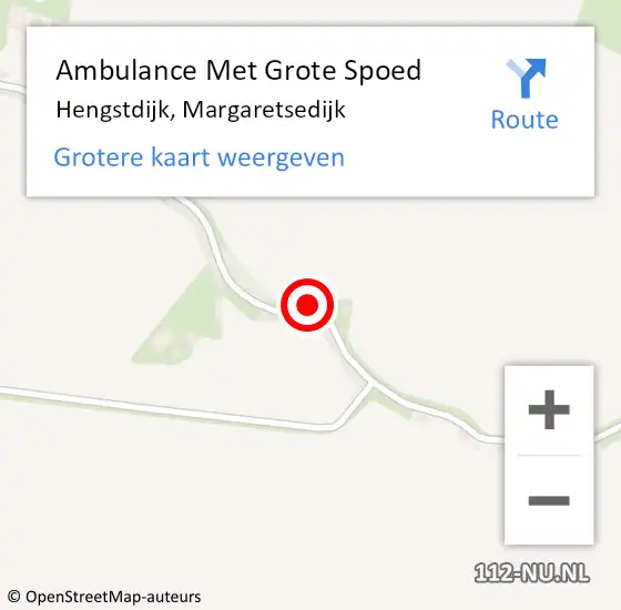 Locatie op kaart van de 112 melding: Ambulance Met Grote Spoed Naar Hengstdijk, Margaretsedijk op 7 mei 2018 21:02