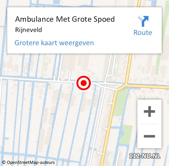 Locatie op kaart van de 112 melding: Ambulance Met Grote Spoed Naar Rijneveld op 8 mei 2018 13:43